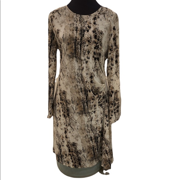 H Halston Jet Set Rushed Side Drape Dress - Picture 3 of 7